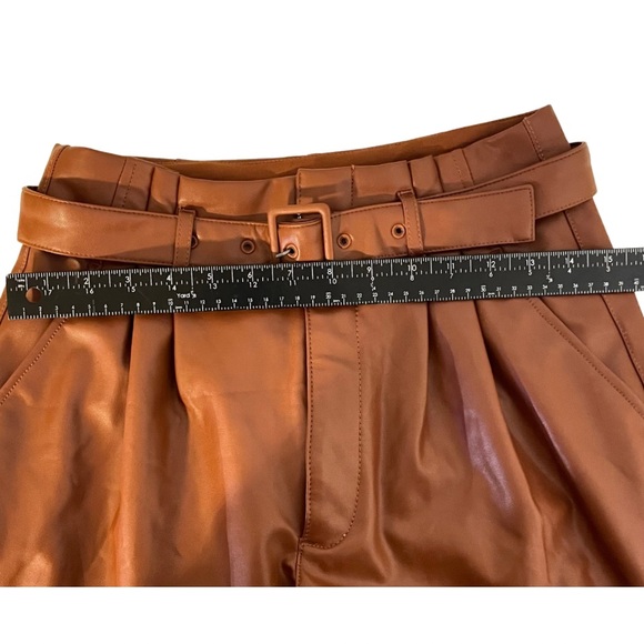 Abercrombie & Fitch brown vegan Leather Pants - Picture 10 of 11